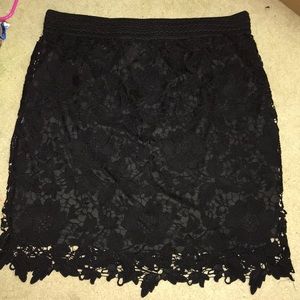 Lace skirt knee length
